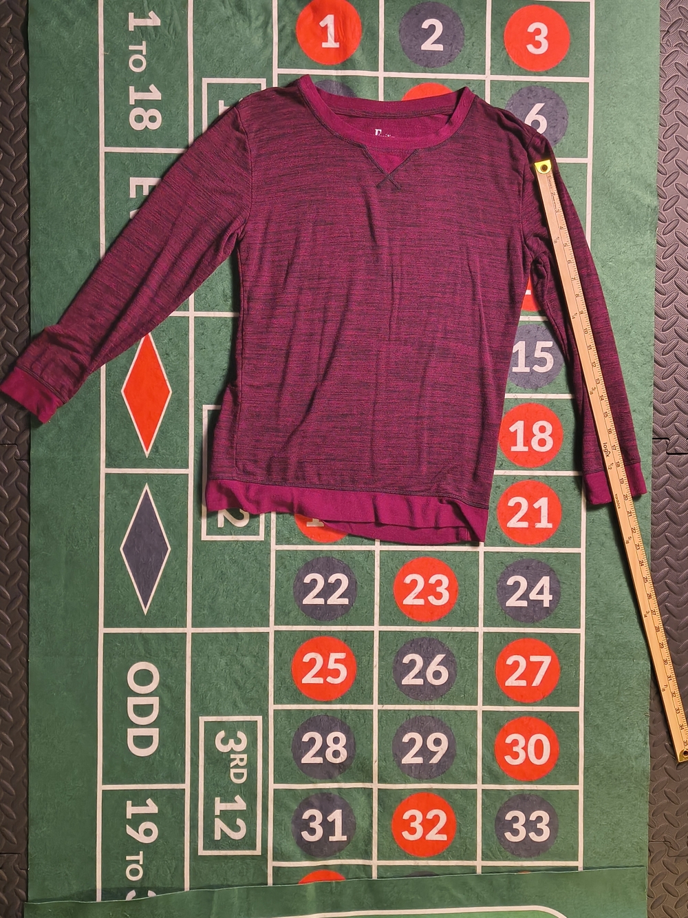 Felina Burgundy Black Heathered Lounge Top Long Sleeve Womenâs Small - Picture 9 of 15